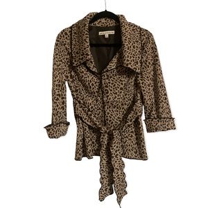 David Brooks leopard print shirt / jacket M